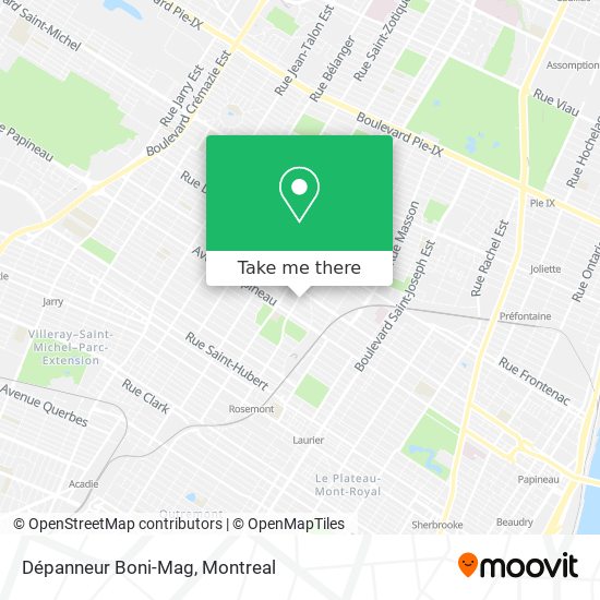Dépanneur Boni-Mag map