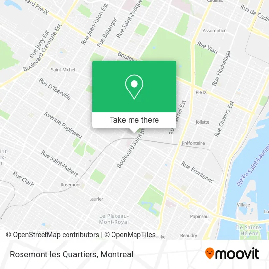 Rosemont les Quartiers map