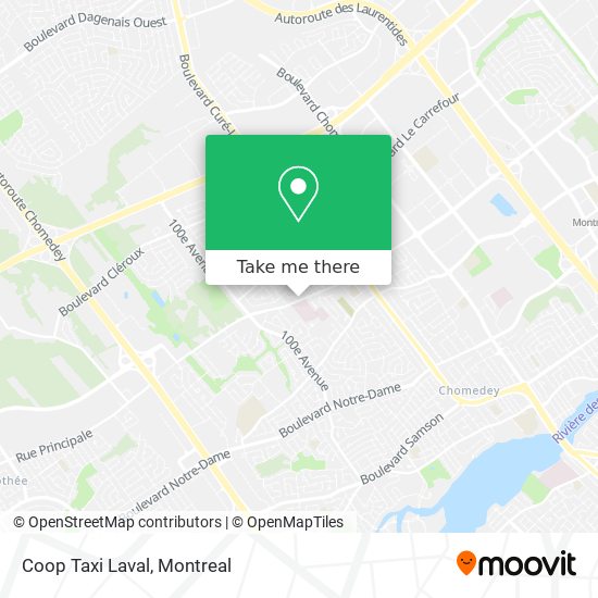 Coop Taxi Laval map