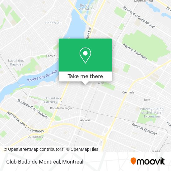 Club Budo de Montréal map