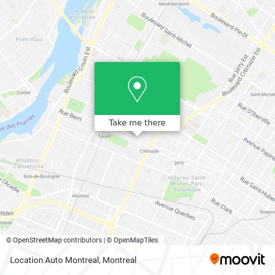 Location Auto Montreal map