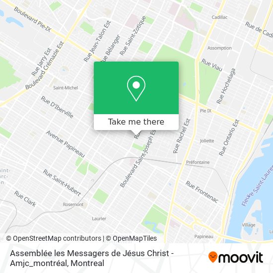 Assemblée les Messagers de Jésus Christ - Amjc_montréal map