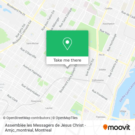 Assemblée les Messagers de Jésus Christ - Amjc_montréal map