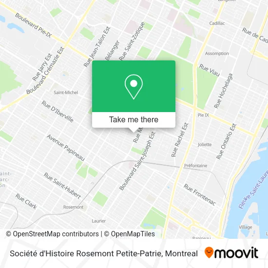 Société d'Histoire Rosemont Petite-Patrie map