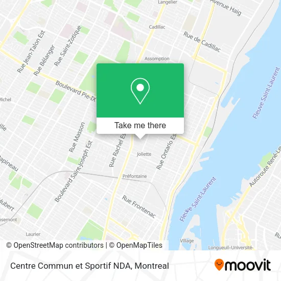 Centre Commun et Sportif NDA map