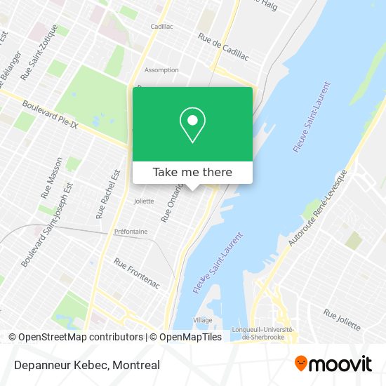 Depanneur Kebec map