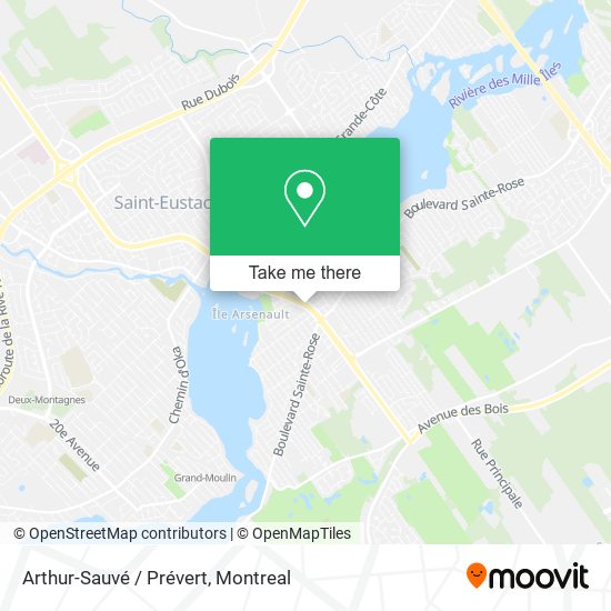 Arthur-Sauvé / Prévert map