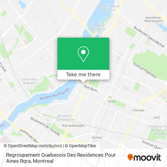 Regroupement Quebecois Des Residences Pour Aines Rqra map