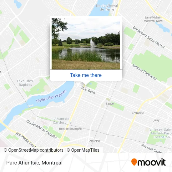 Parc Ahuntsic map