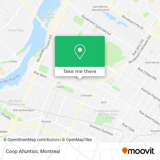 Coop Ahuntsic map