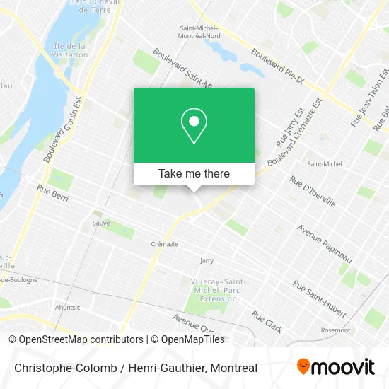 Christophe-Colomb / Henri-Gauthier map