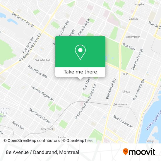 8e Avenue / Dandurand map