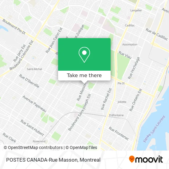POSTES CANADA-Rue Masson map