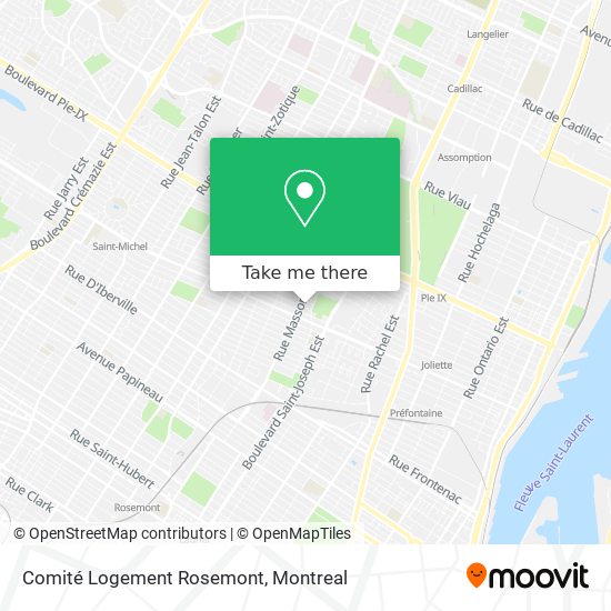 Comité Logement Rosemont map