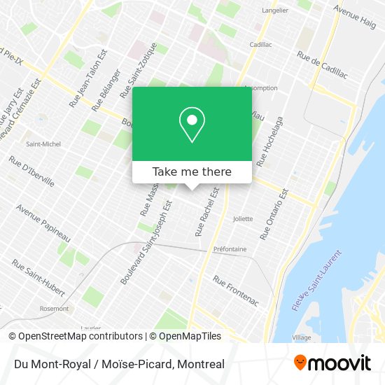 Du Mont-Royal / Moïse-Picard map