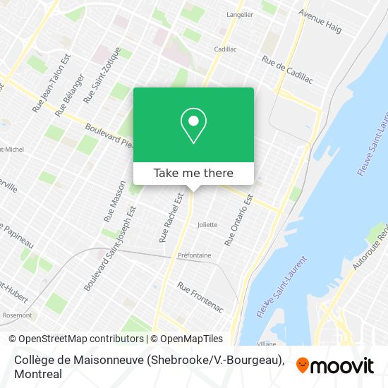 Collège de Maisonneuve (Shebrooke / V.-Bourgeau) map