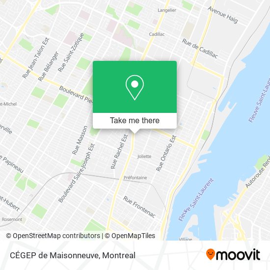 CÉGEP de Maisonneuve map