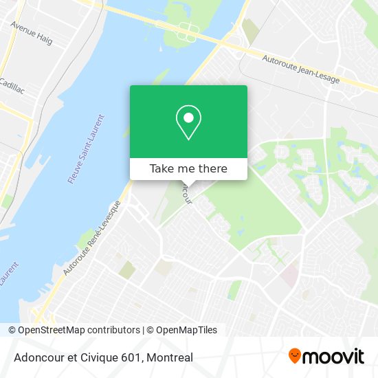 Adoncour et Civique 601 map