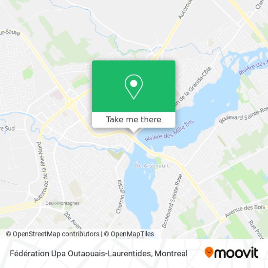 Fédération Upa Outaouais-Laurentides map