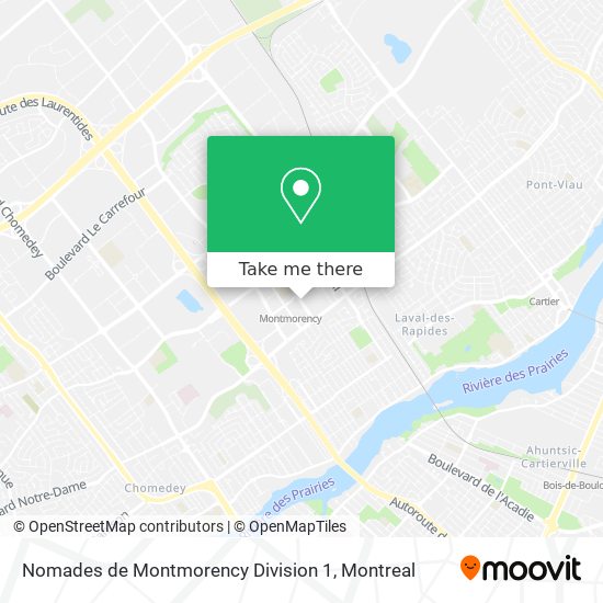 Nomades de Montmorency Division 1 map