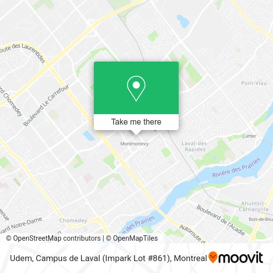 Udem, Campus de Laval (Impark Lot #861) map
