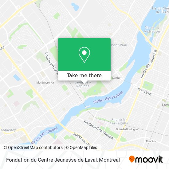 Fondation du Centre Jeunesse de Laval map