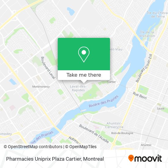 Pharmacies Uniprix Plaza Cartier map