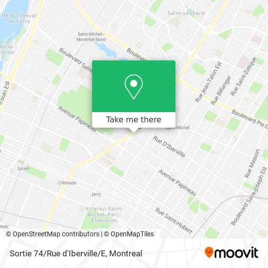 Sortie 74/Rue d'Iberville/E map