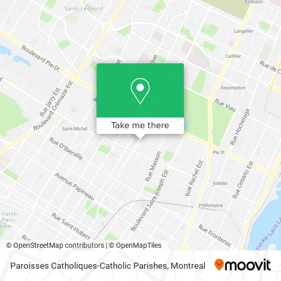 Paroisses Catholiques-Catholic Parishes map