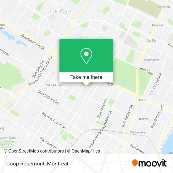 Coop Rosemont map