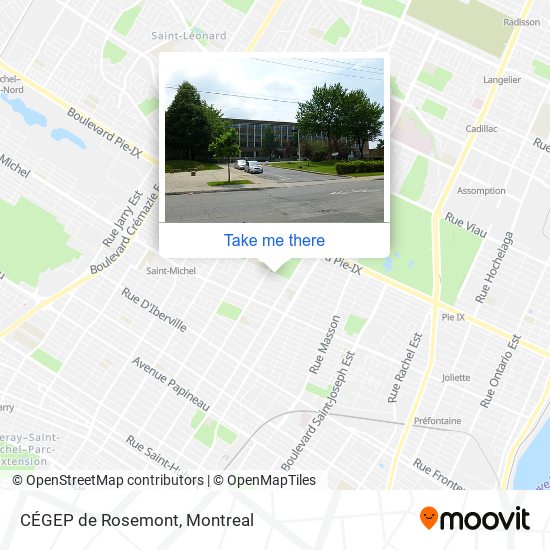 CÉGEP de Rosemont map