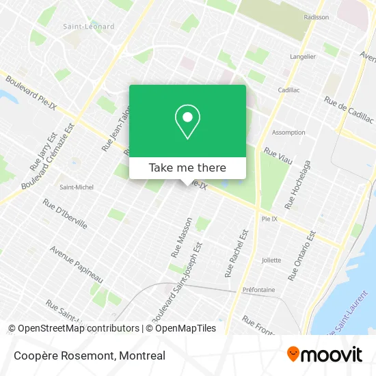 Coopère Rosemont map