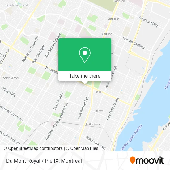 Du Mont-Royal / Pie-IX map