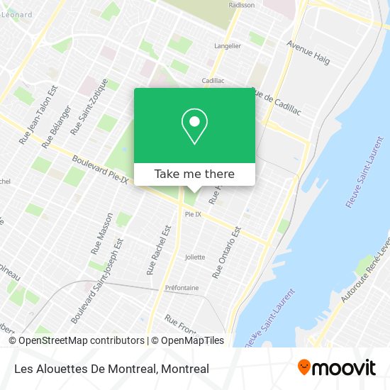 Les Alouettes De Montreal map