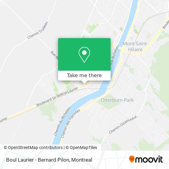 Boul Laurier - Bernard Pilon map