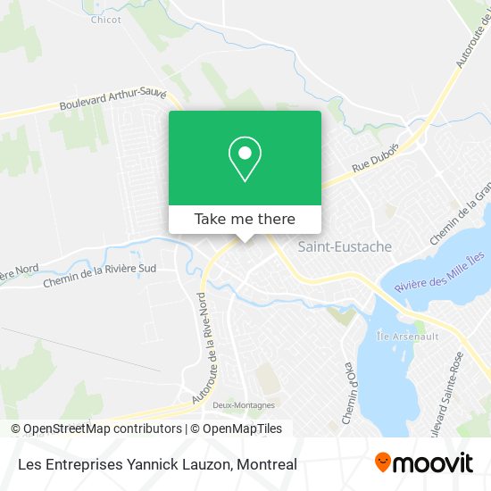 Les Entreprises Yannick Lauzon map