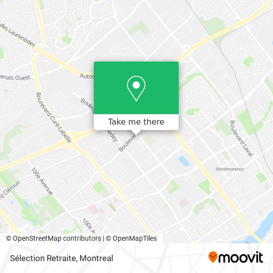 Sélection Retraite map