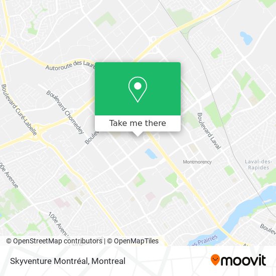 Skyventure Montréal map