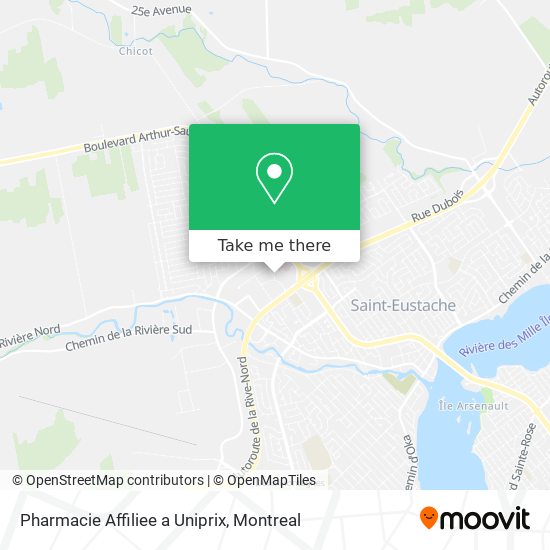 Pharmacie Affiliee a Uniprix map