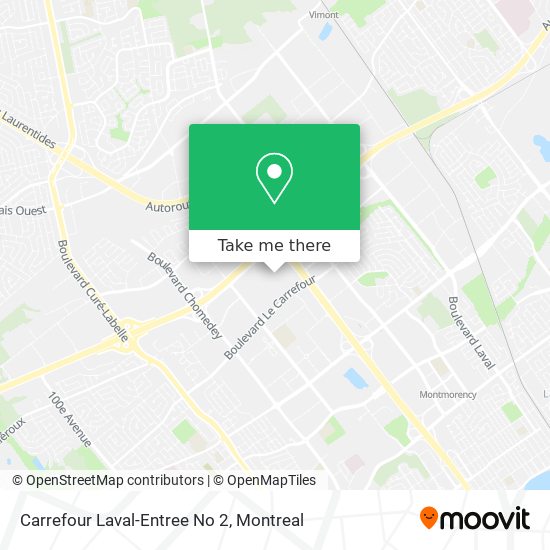 Carrefour Laval-Entree No 2 map