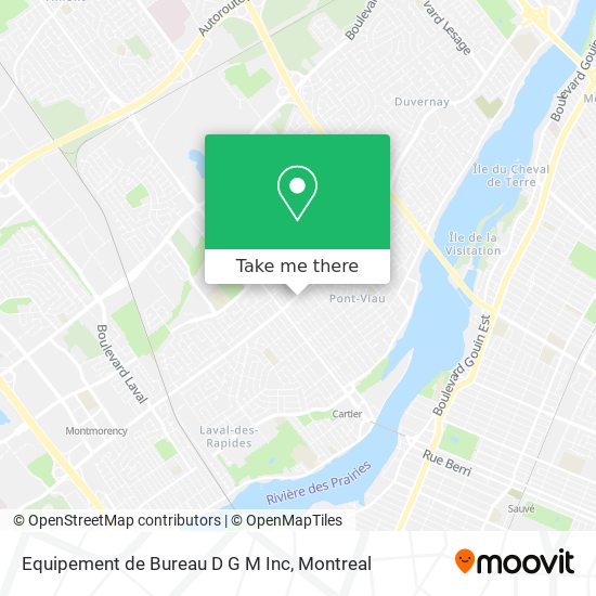 Equipement de Bureau D G M Inc map