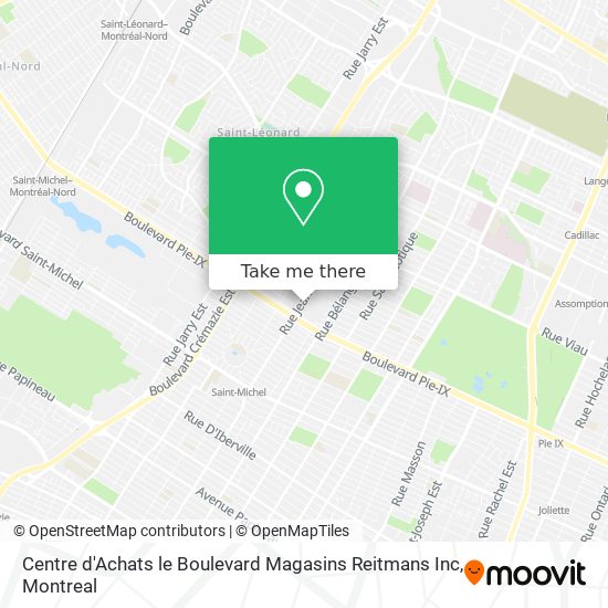 Centre d'Achats le Boulevard Magasins Reitmans Inc map