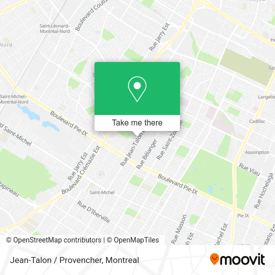 Jean-Talon / Provencher map