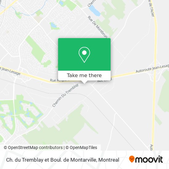 Ch. du Tremblay et Boul. de Montarville map