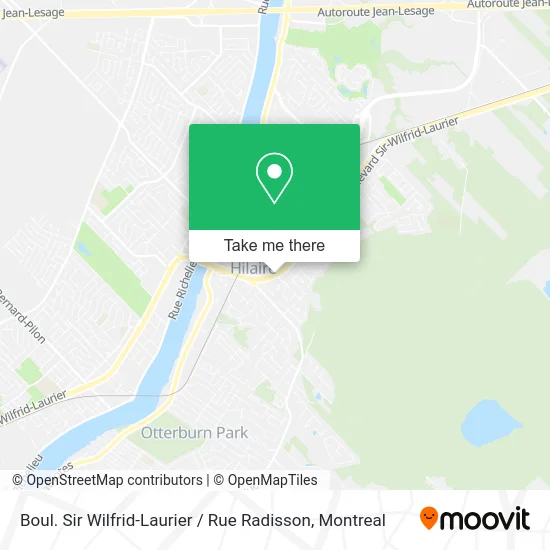 Boul. Sir Wilfrid-Laurier / Rue Radisson map