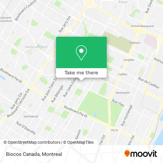 Biocos Canada map