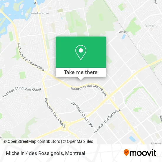 Michelin / des Rossignols map