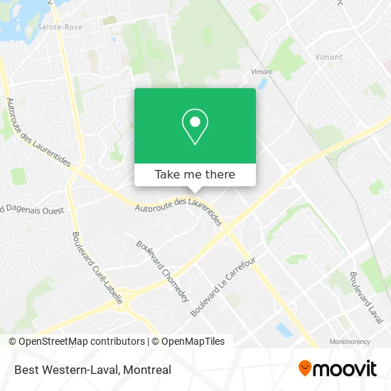 Best Western-Laval map