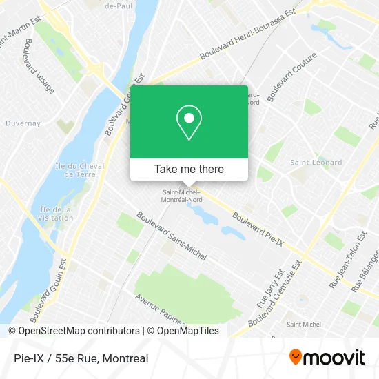 Pie-IX / 55e Rue map