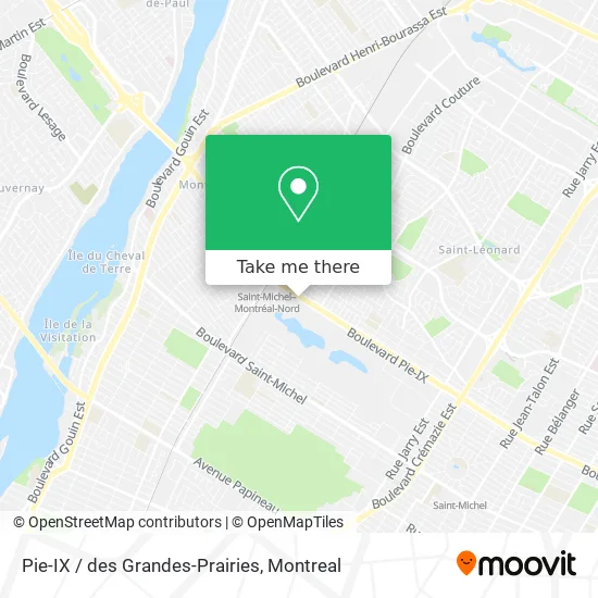 Pie-IX / des Grandes-Prairies map